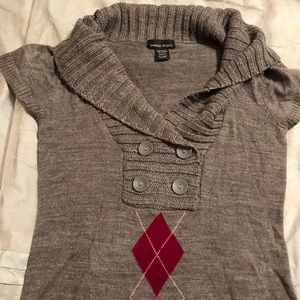 Sweater Argyle Tunic Dress